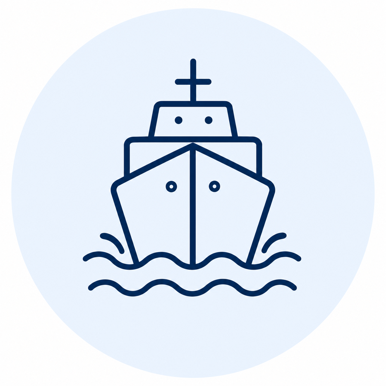 Icono de lanzamiento al mar